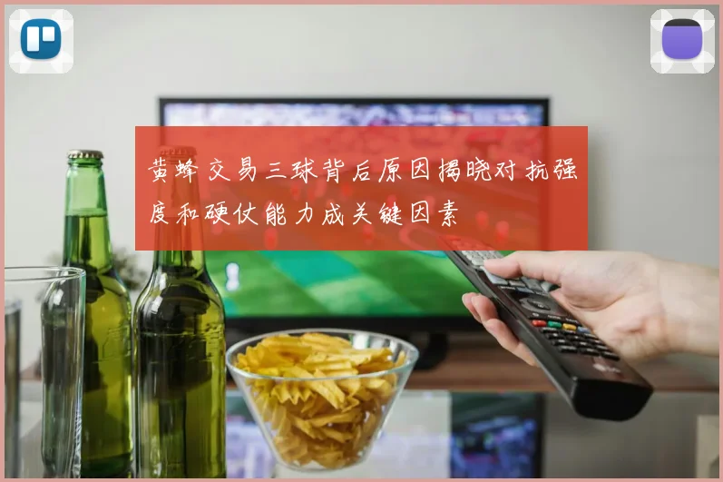 黄蜂交易三球背后原因揭晓对抗强度和硬仗能力成关键因素